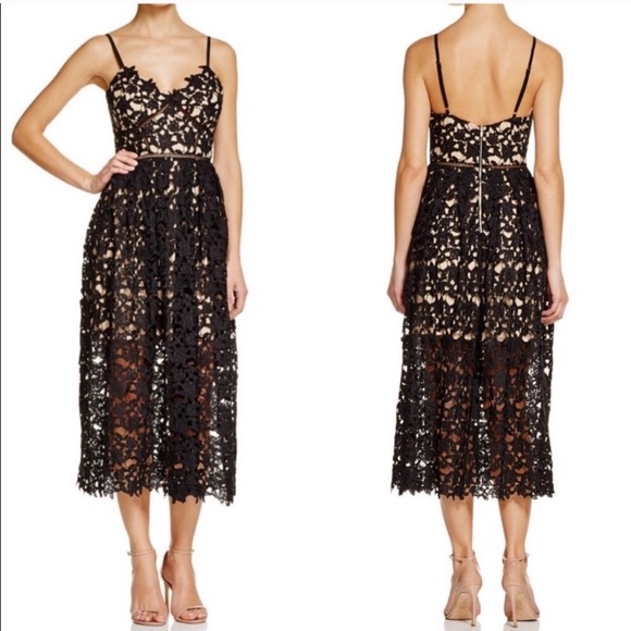 Dresses & Skirts - Bloggers Favorite Black Lace Illusion Dress Small